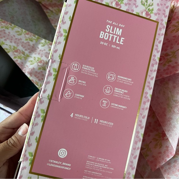 BNIB STANLEY X LOVE SHACK FANCY All Day Slim 20 OZ BLOOMING HEIRLOOM - Picture 4 of 6